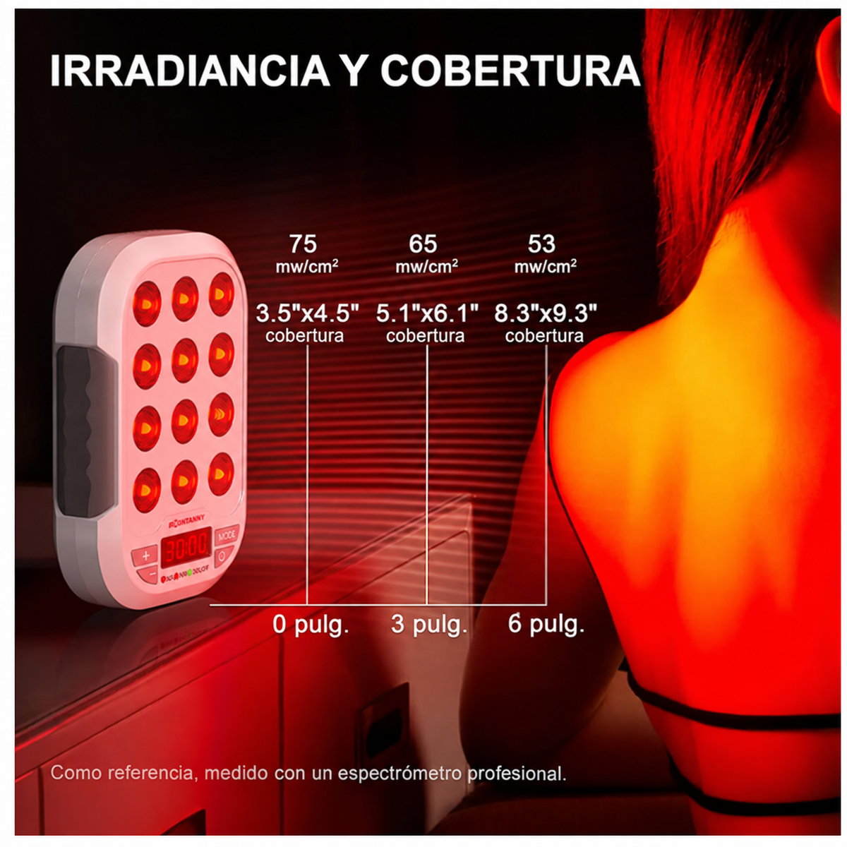 Lámpara BO‑60 Luz Roja e Infrarroja Portátil