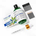 aceite de ricino con rimel y delineador