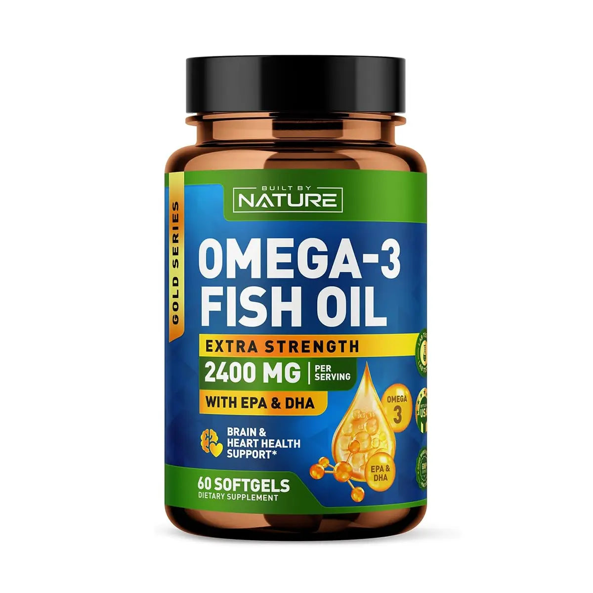 suplemento con omega 3 de 2400 mg 60 softgels