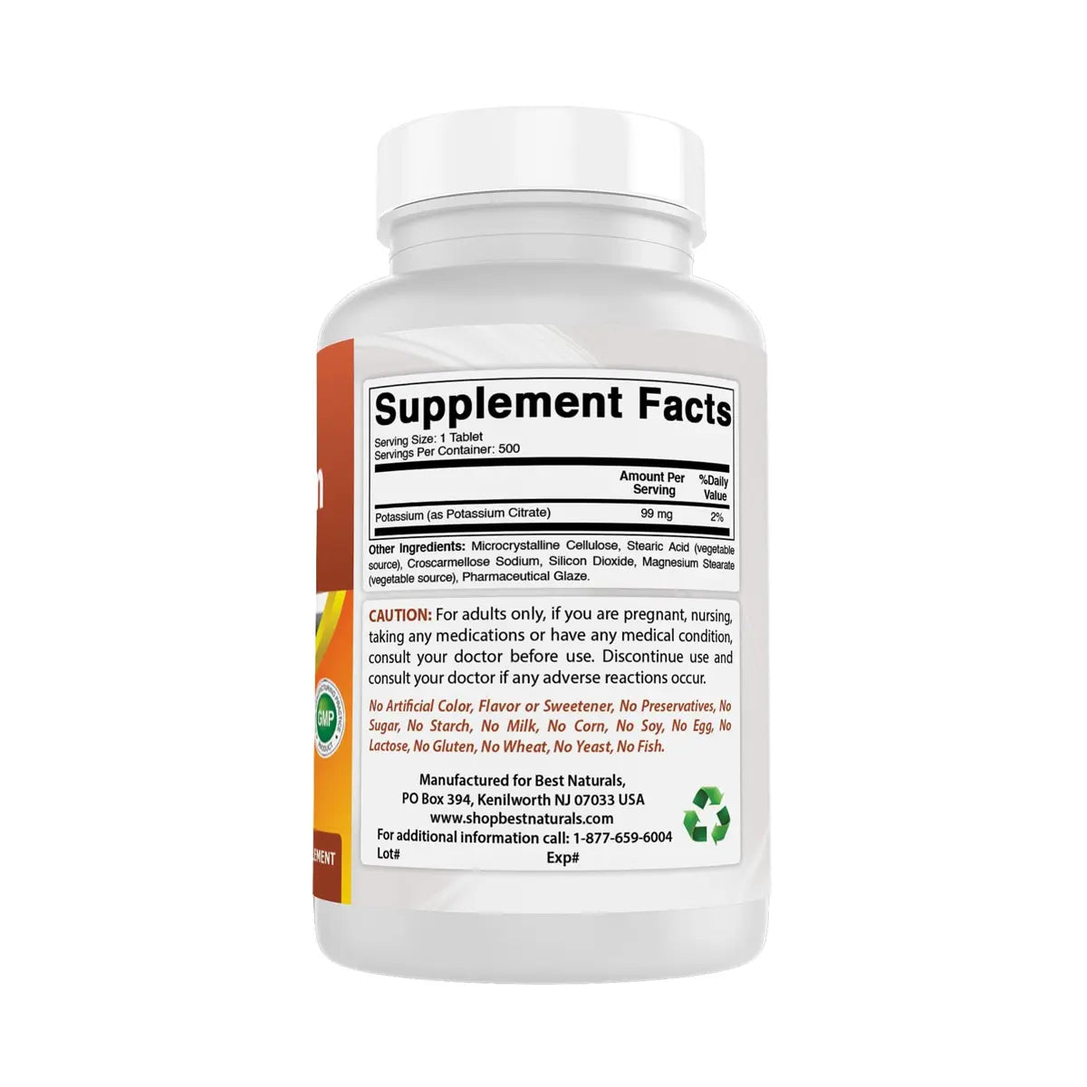 citrato de potasio 99mg composicion