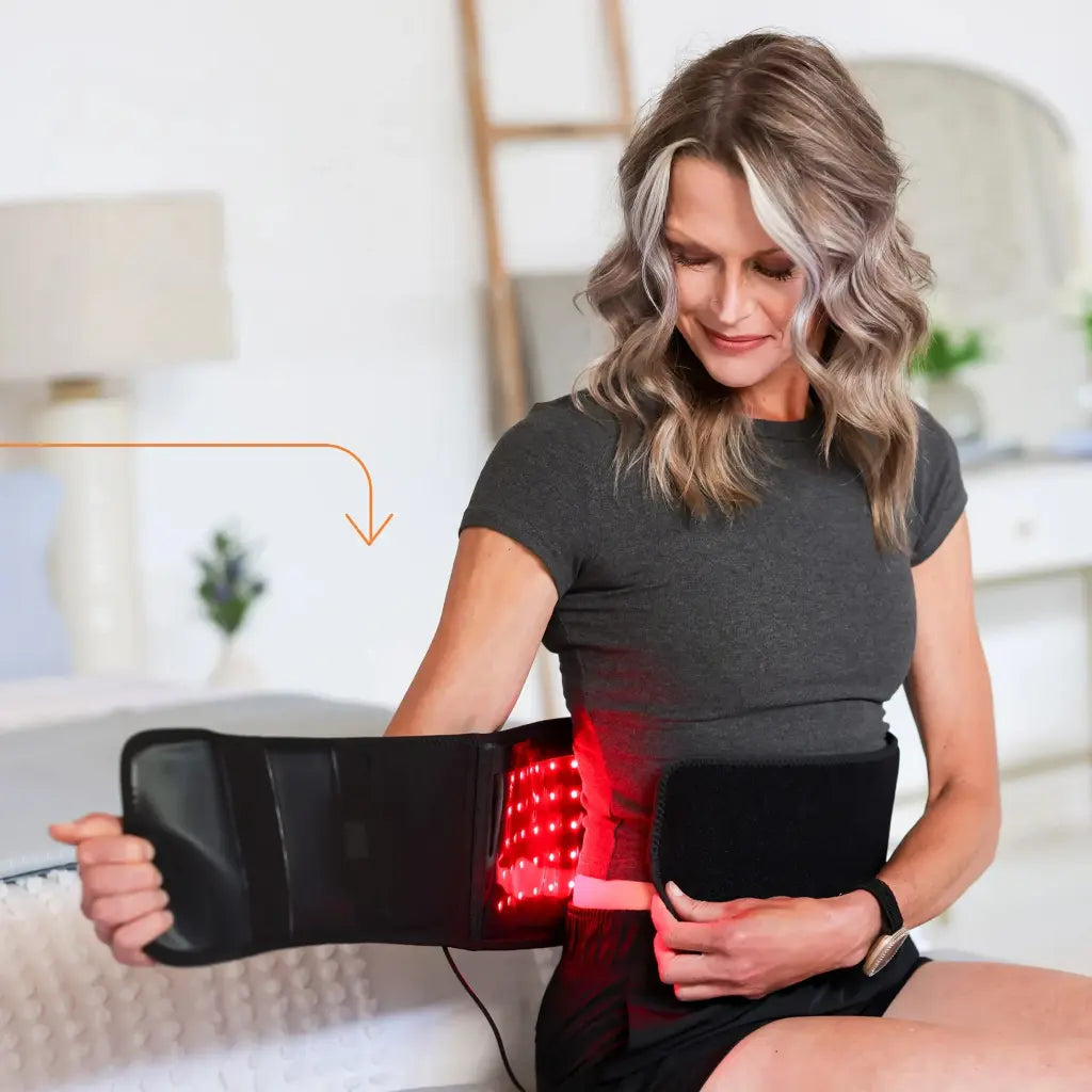 como usar la almohadilla con terapia de luz roja e infrarroja