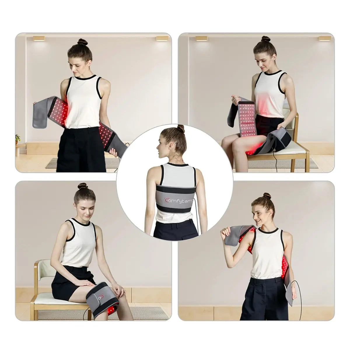 usos del cinturon de terapia de luz roja e infrarroja