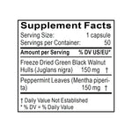 cascara de nuez negra en capsulas informacion nutricional