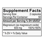 oxido de magnesio informacion nutricional