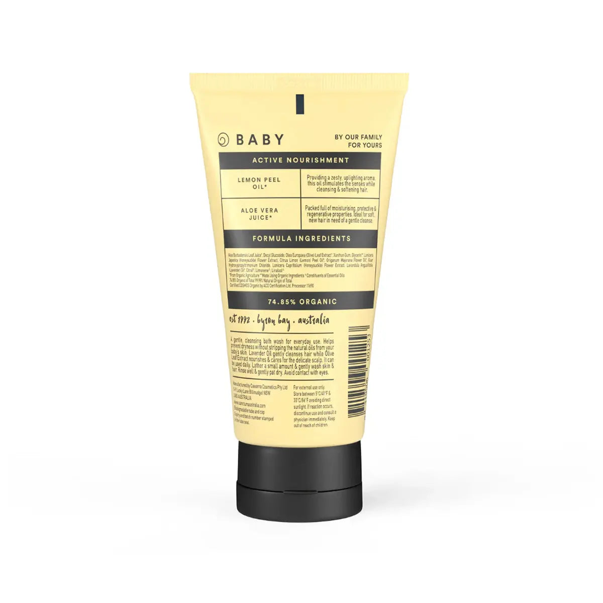 ingredientes del shampoo y gel de ducha para bebe