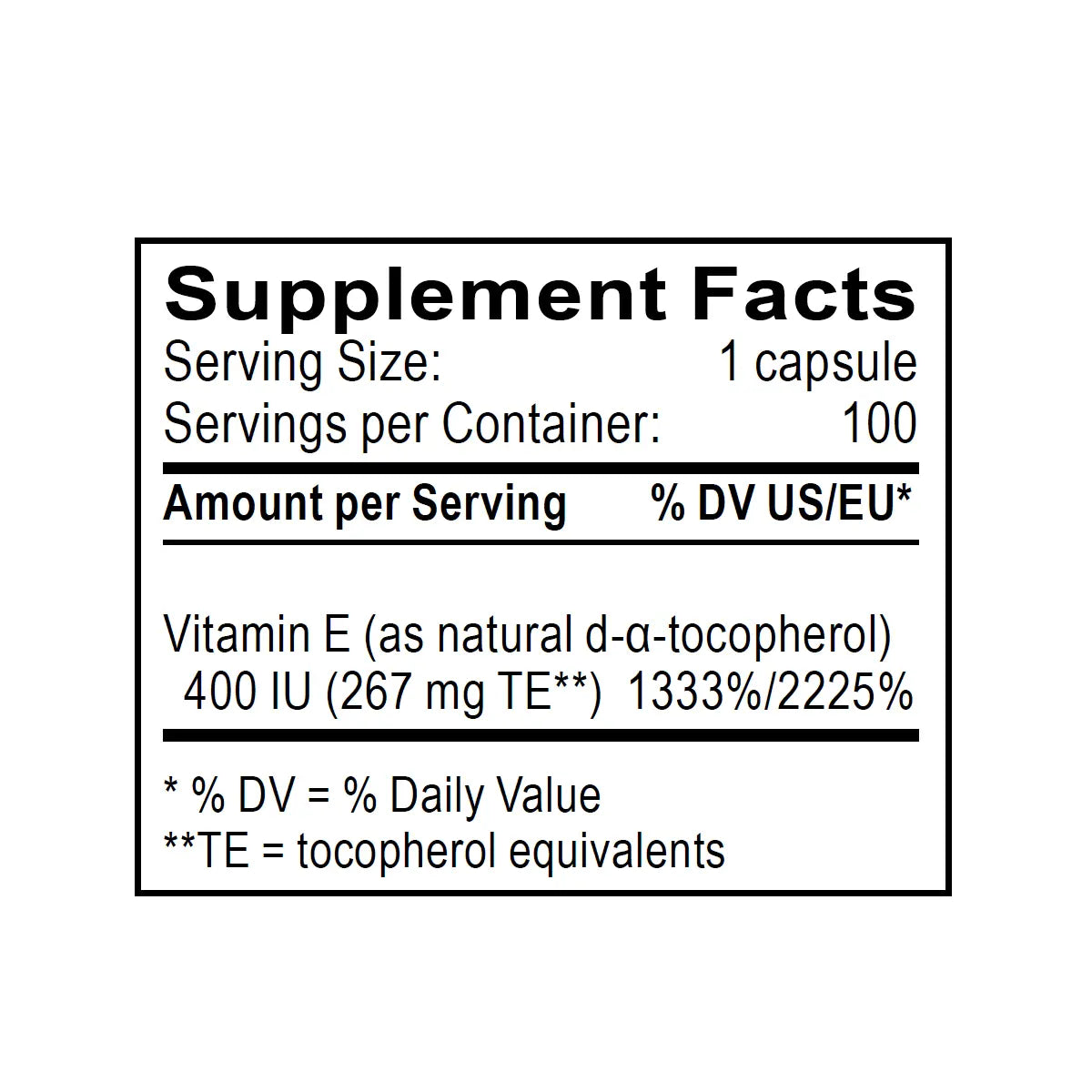 vitamina e natural composicion