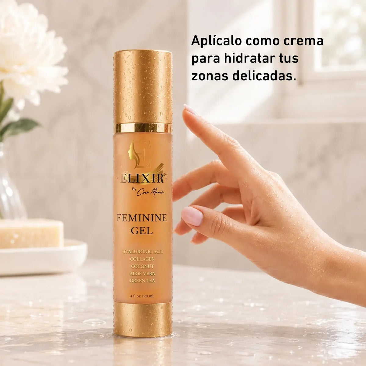 uso del gel femenino de coco march