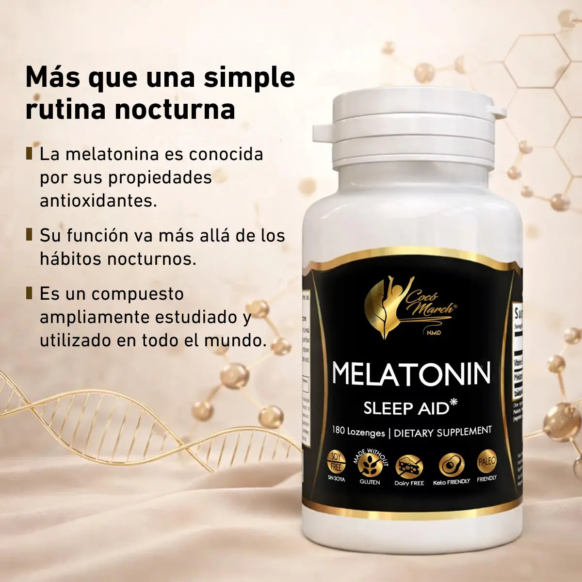 beneficios de la melatonina de coco march