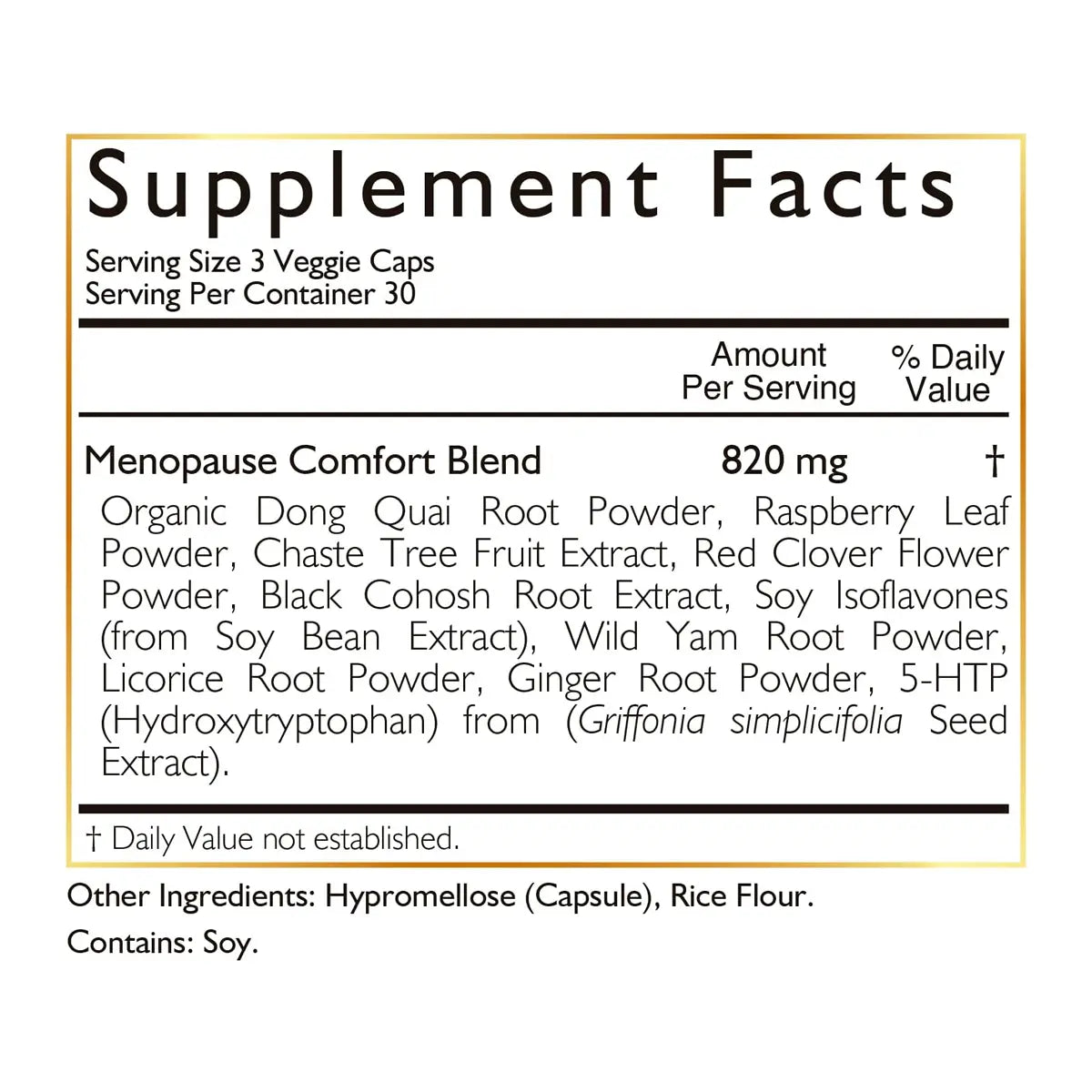 menopause comfort composicion