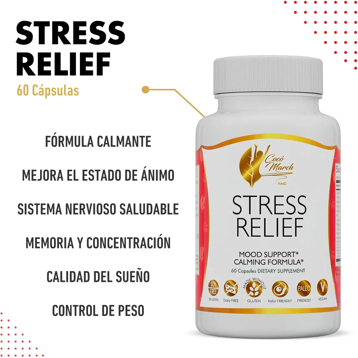 beneficios de stress relief de coco march