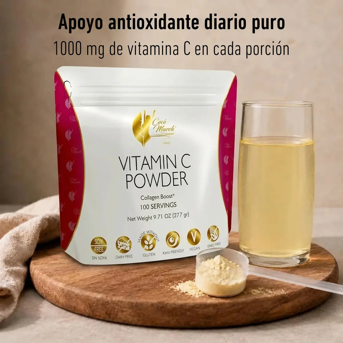 vitamina c en polvo de coco march de 1000 mg por porcion