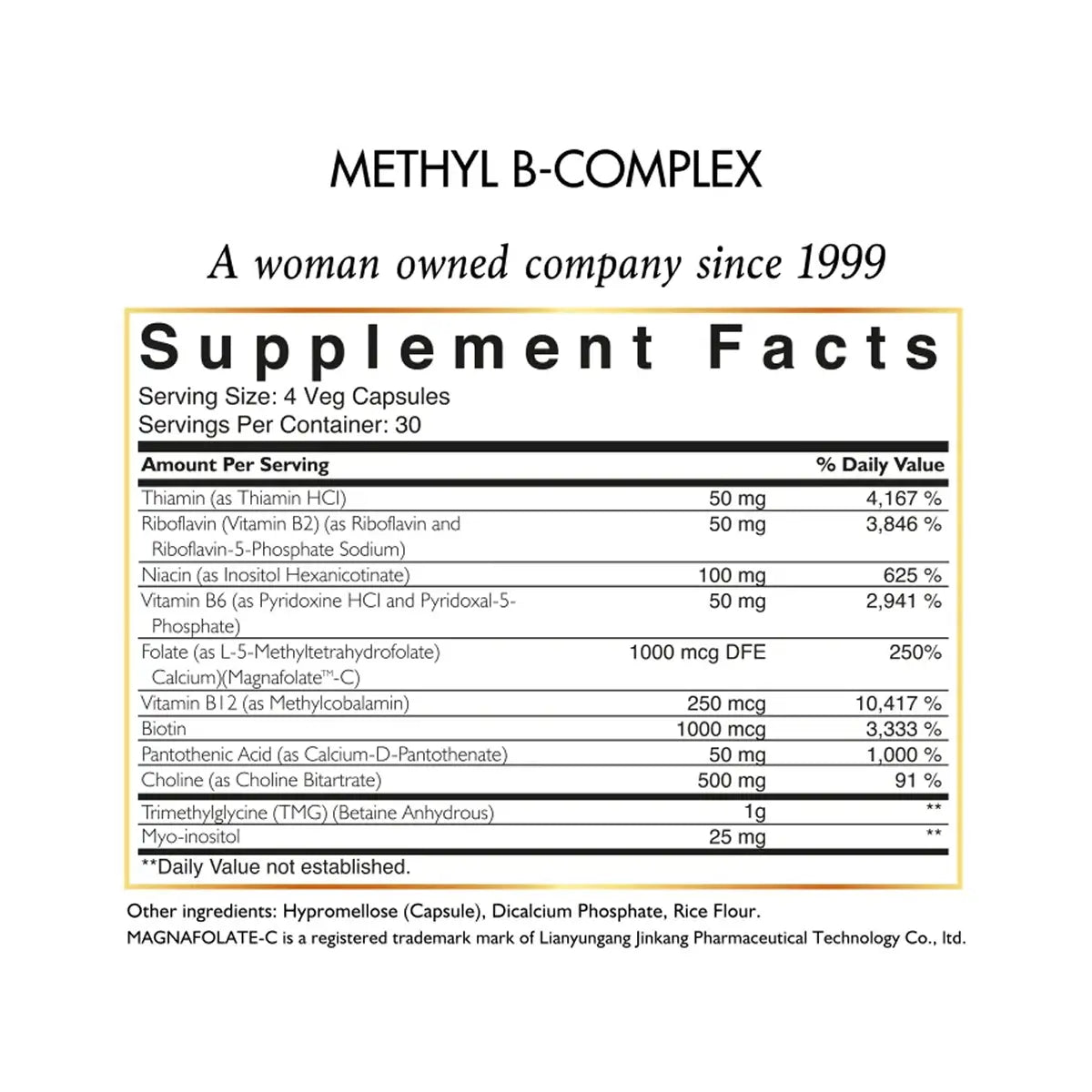 methyl b complex composicion