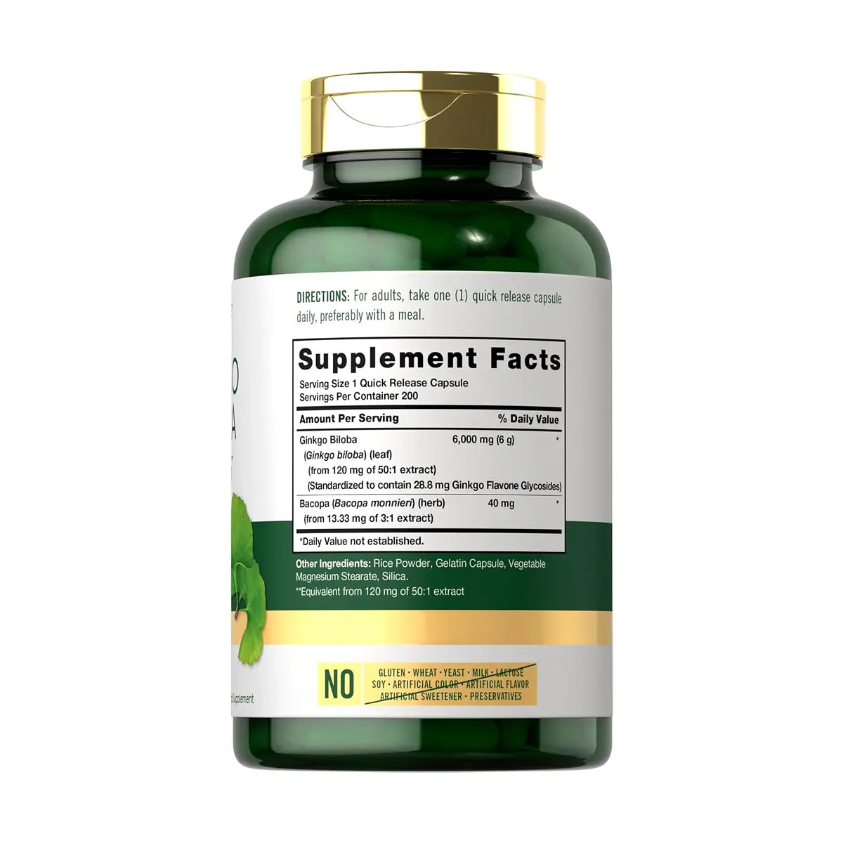 composicion ginkgo biloba