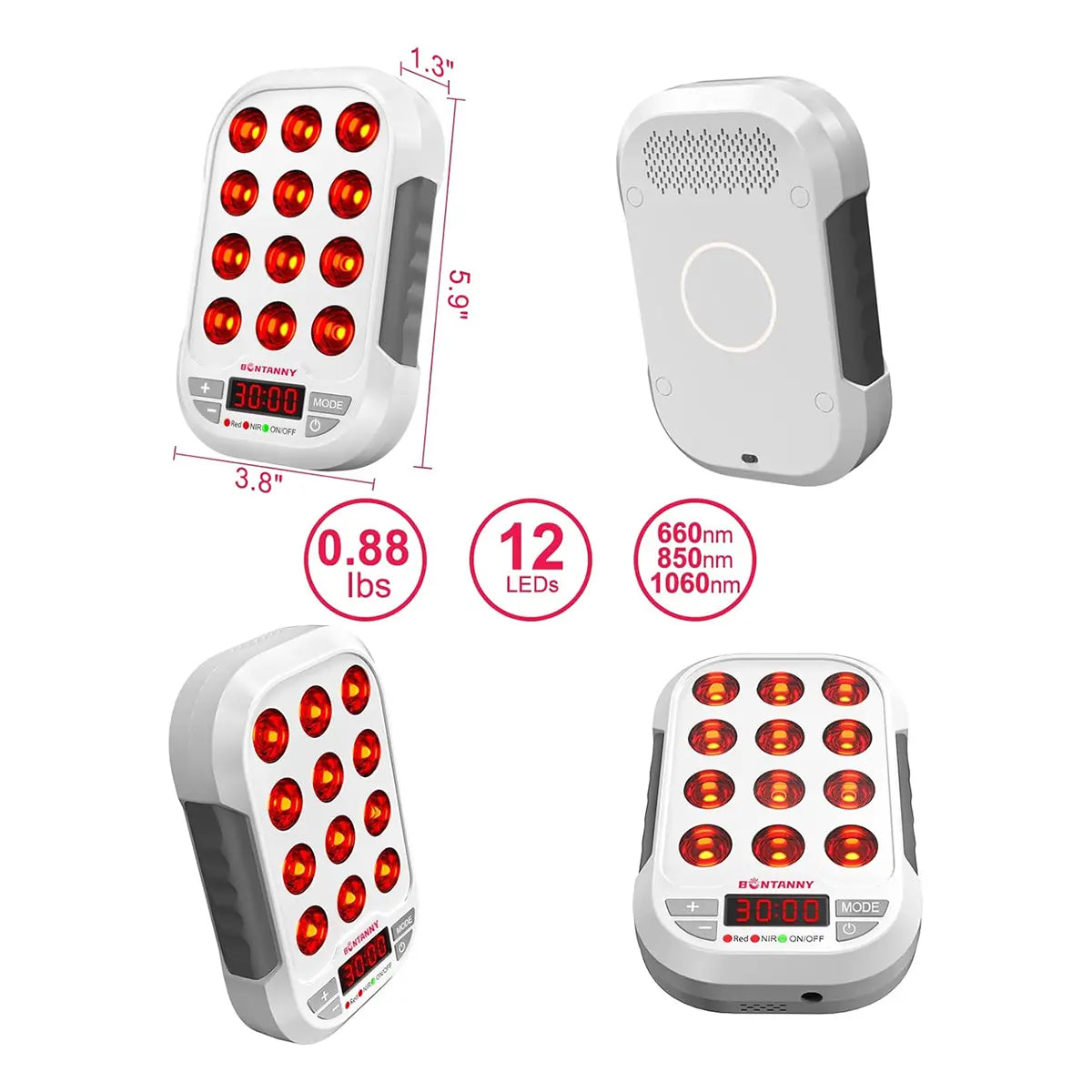 dispositivo de terapia de luz roja portatil