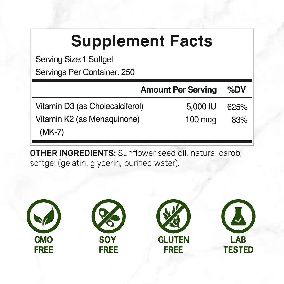 vitamina d3 k2 composicion