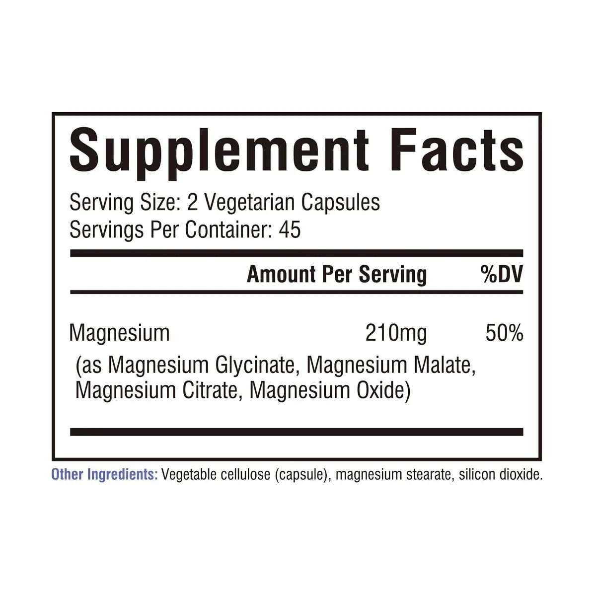 suplemento con glicinato citrato malato y oxido de magnesio