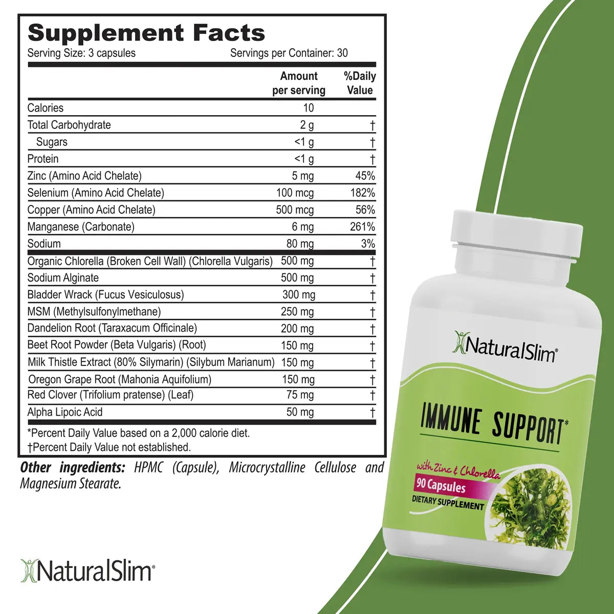 informacion nutricional de immune support