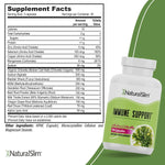 informacion nutricional de immune support