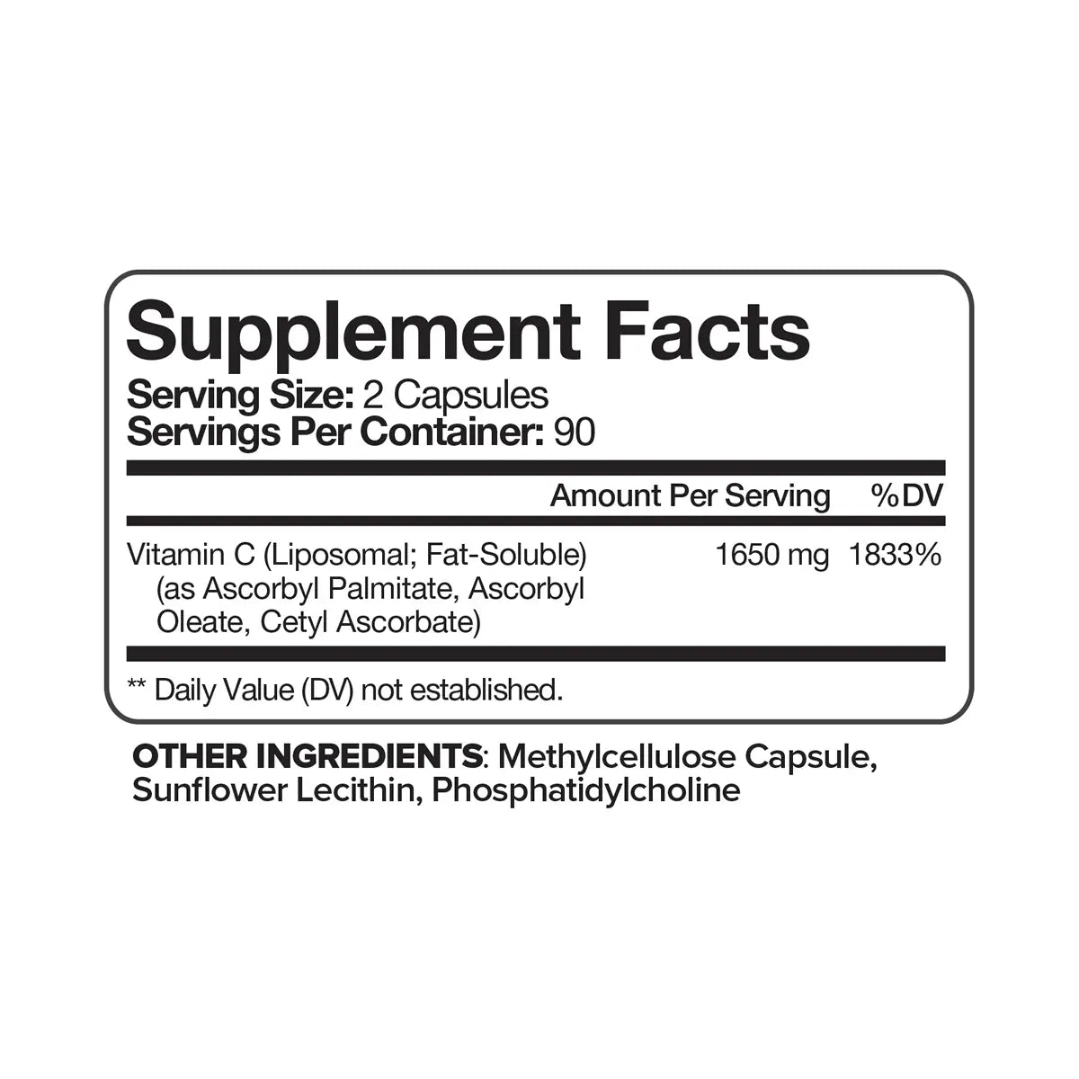 vitamina c liposomal nutrivein composicion