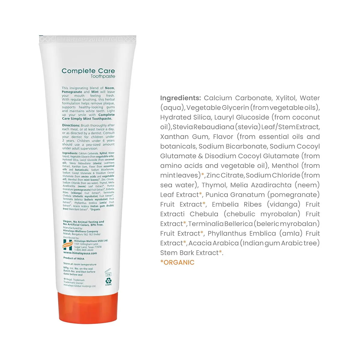 ingredientes de la pasta dental botanica