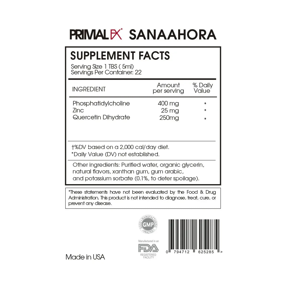 informacion nutricional de zinc