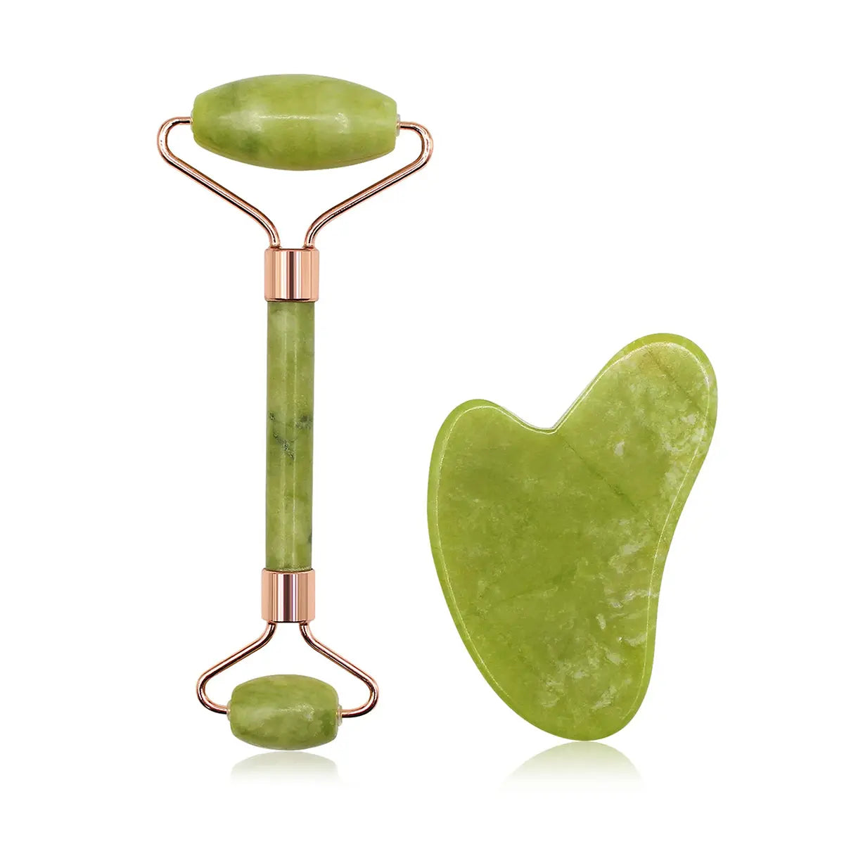 set de rodillo de jade con gua sha