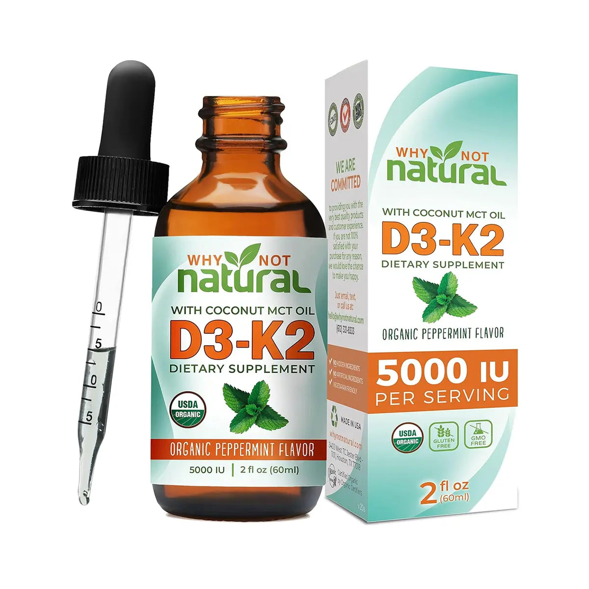 vitamina d3 con k2 5000 iu organica con aceite mct