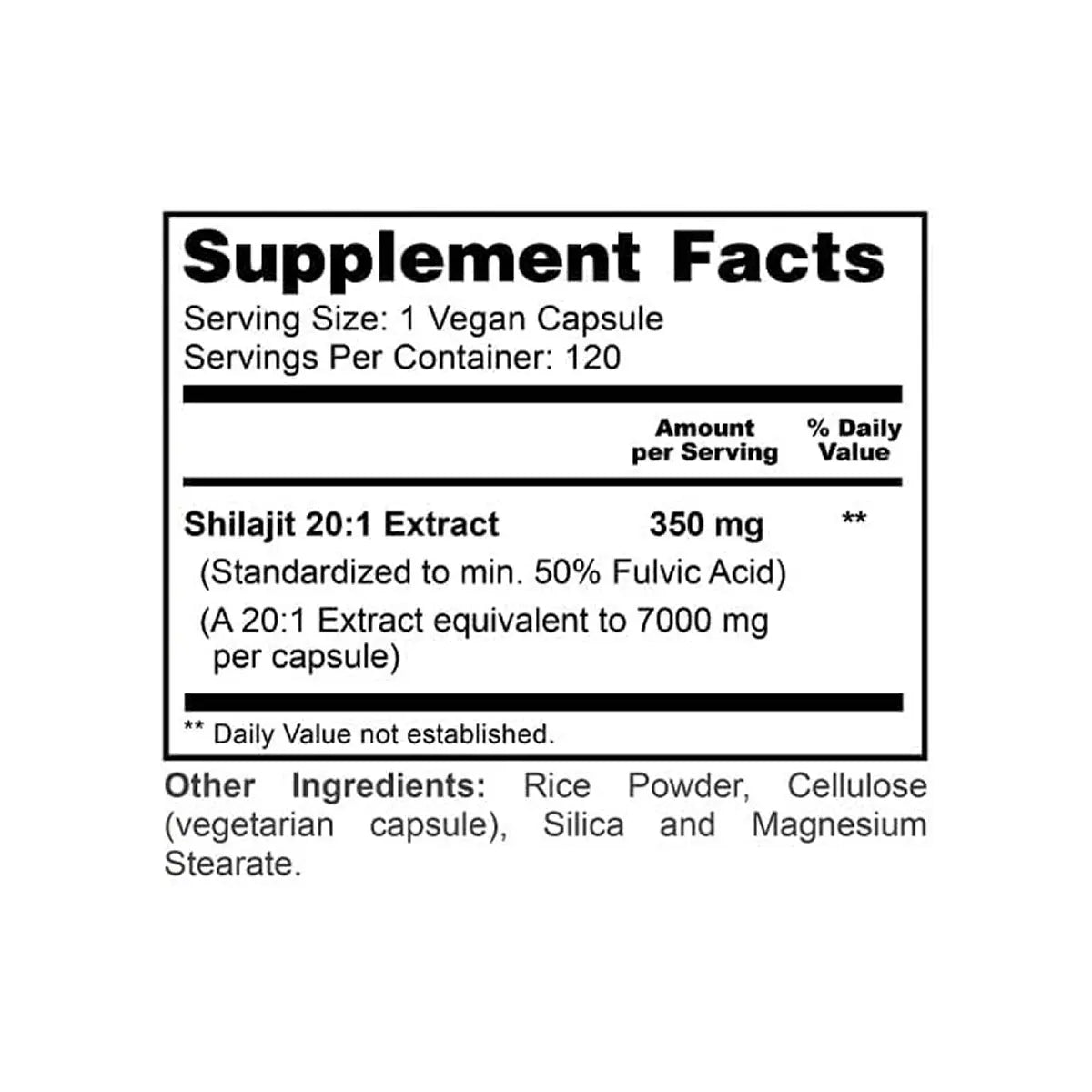 shilajit extra fuerte composicion