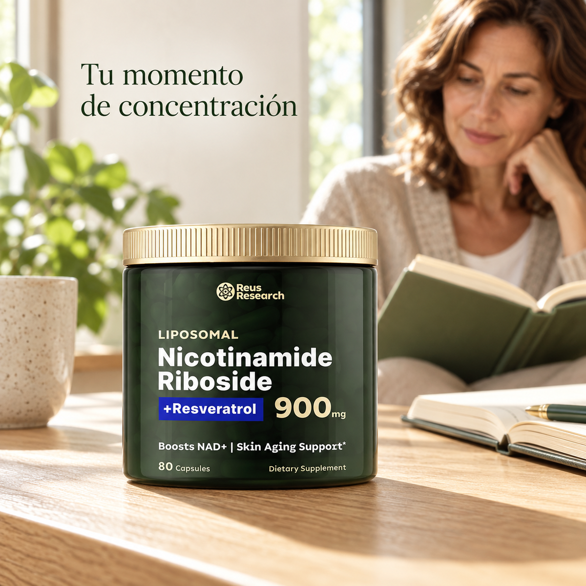 NAD+ Resveratrol 900 mg – 80 Cápsulas