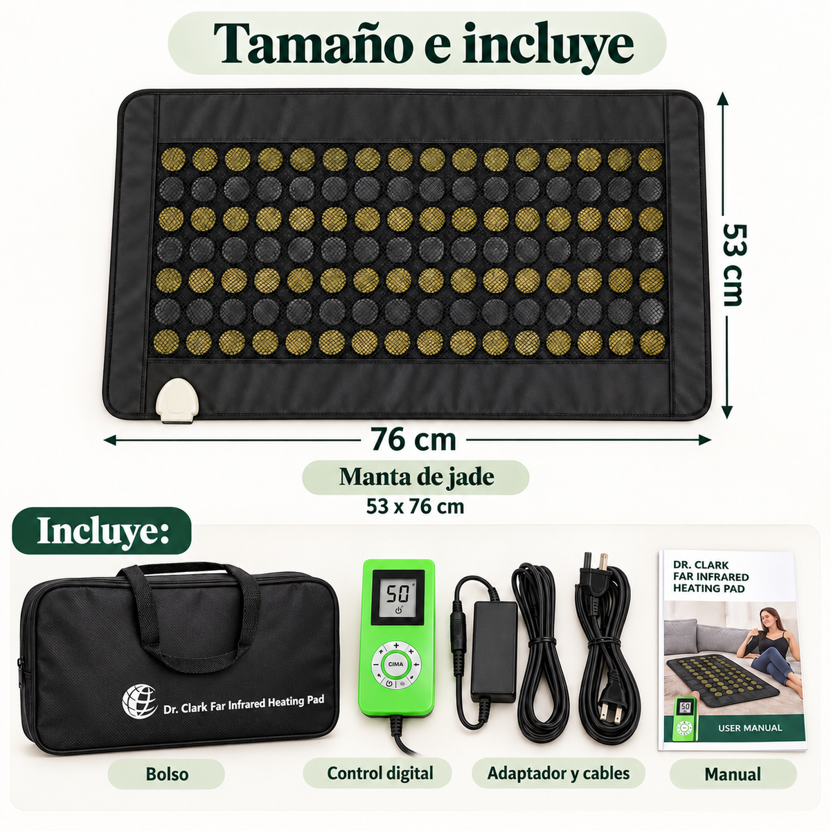 Manta Infrarroja con piedras de Jade
