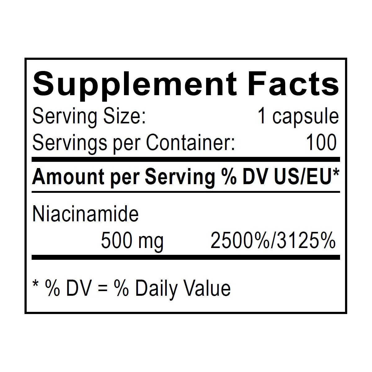niacinamida informacion nutricional