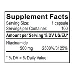 niacinamida informacion nutricional