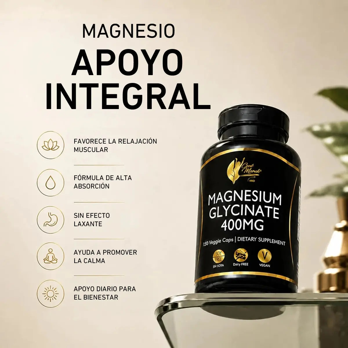 beneficios del glicinato de magnesio de coco march