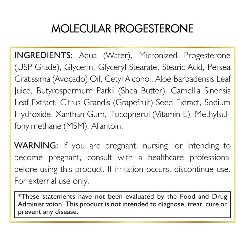 ingredientes de molecular progesterone de coco march