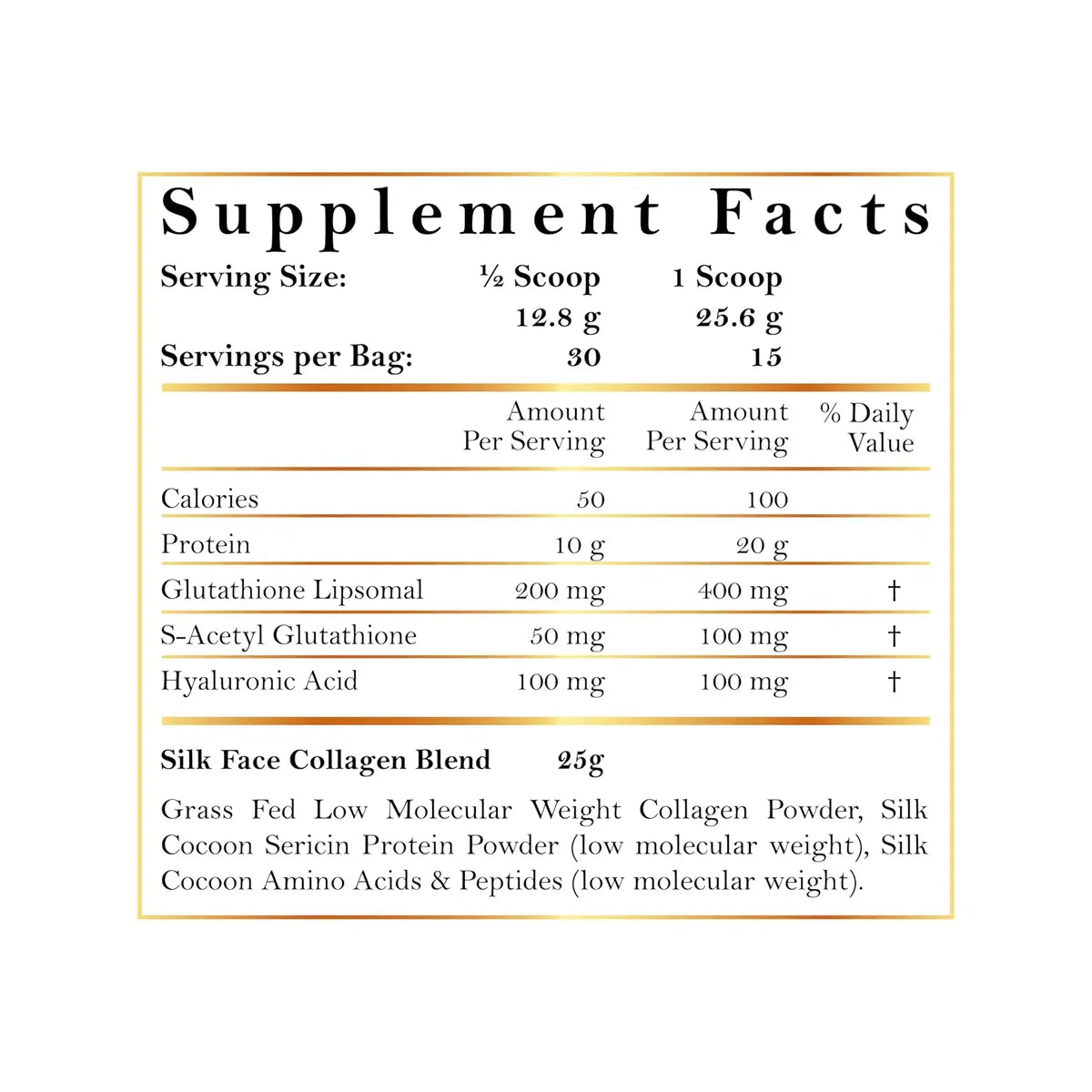 silk face collagen lume composicion