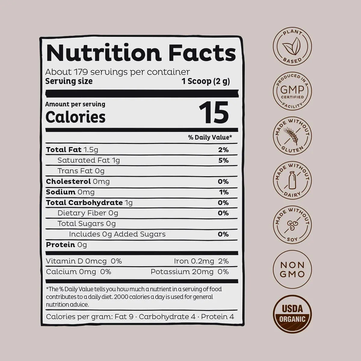 leche de coco organica informacion nutricional