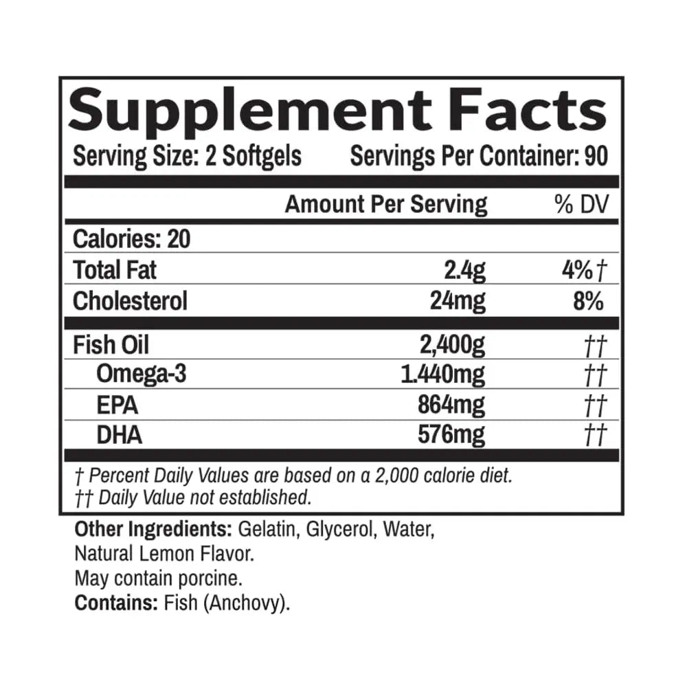 suplemento con omega 3 composicion