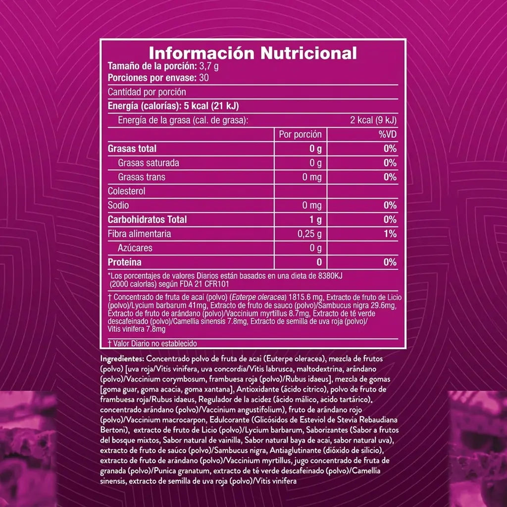composicion de power acai