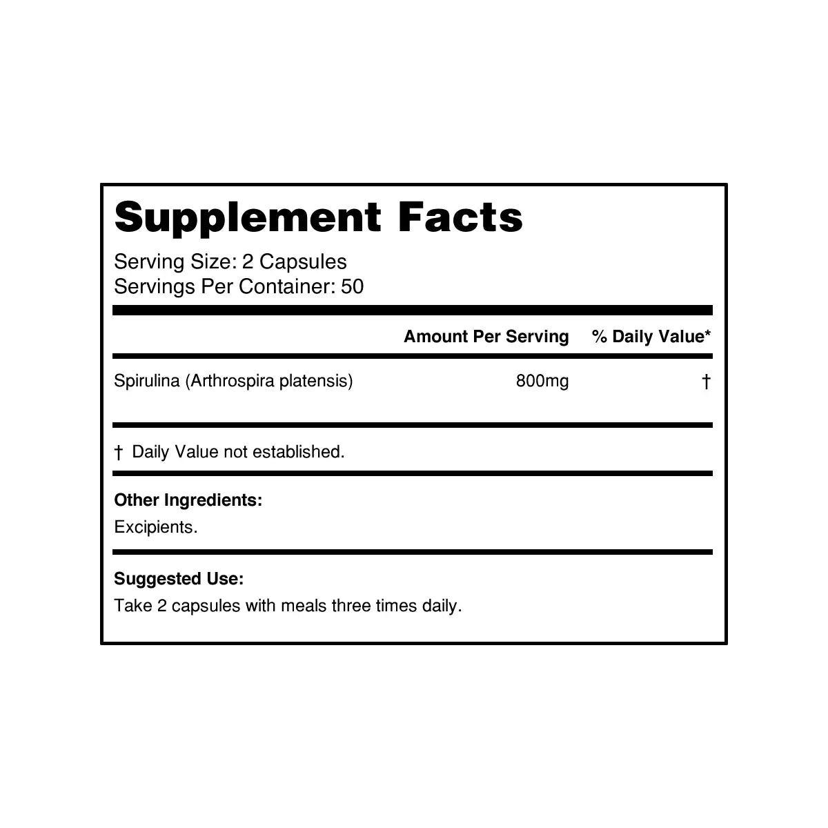 composicion de spirulina plus