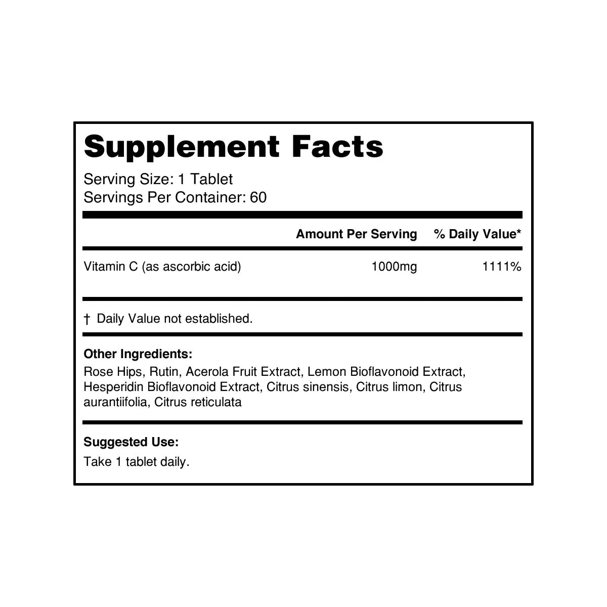 composicion de vitamina c complex