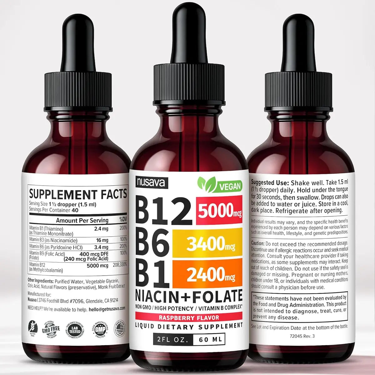 vitamina b complex liquida composicion