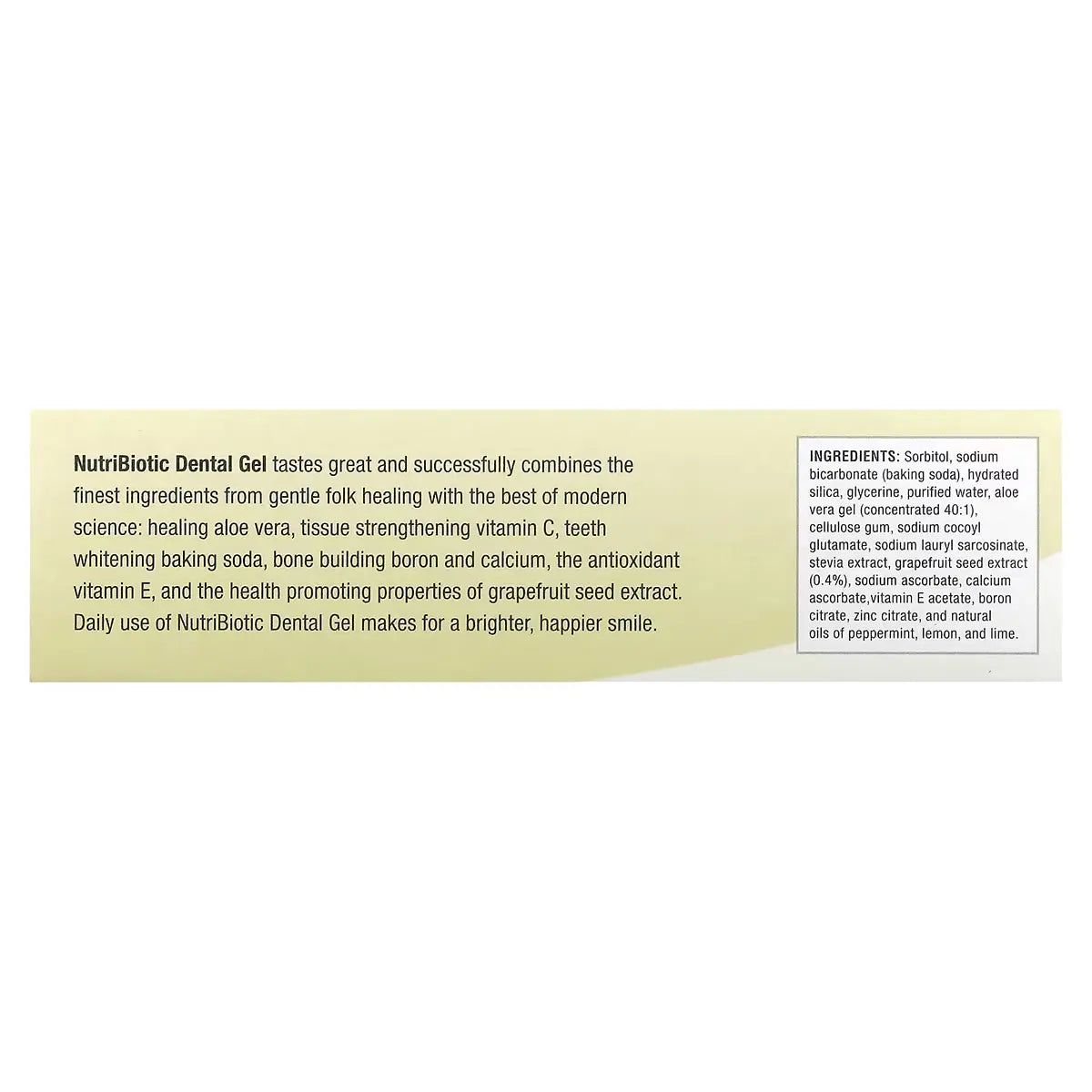 ingredientes del gel dental de nutribiotic