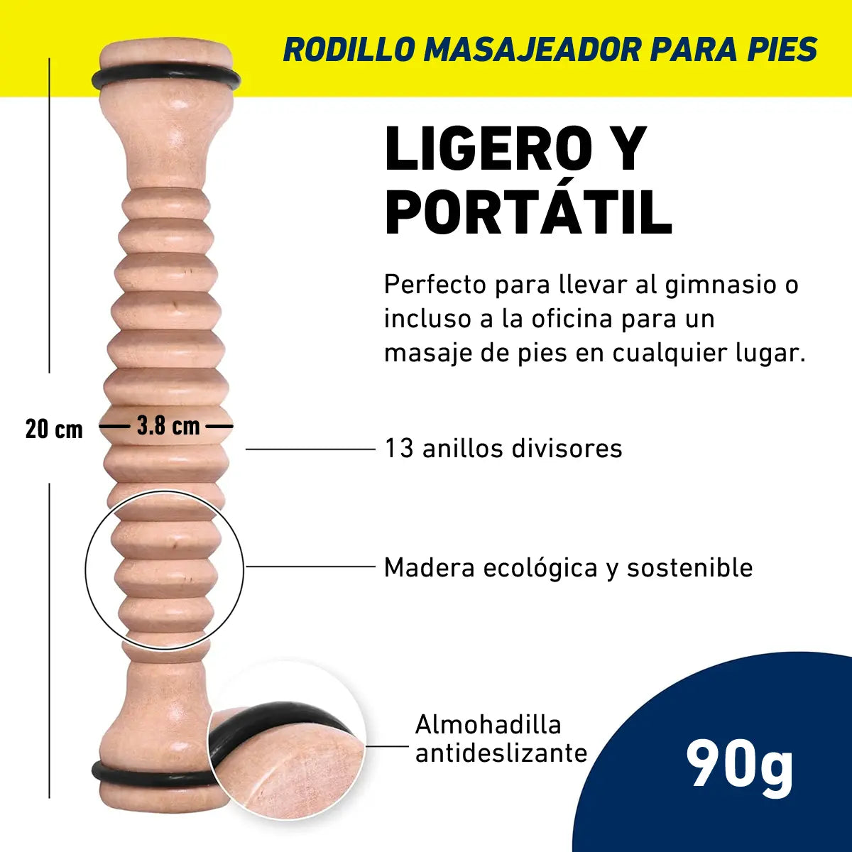 caracteristicas del rodillo masajeador para pies