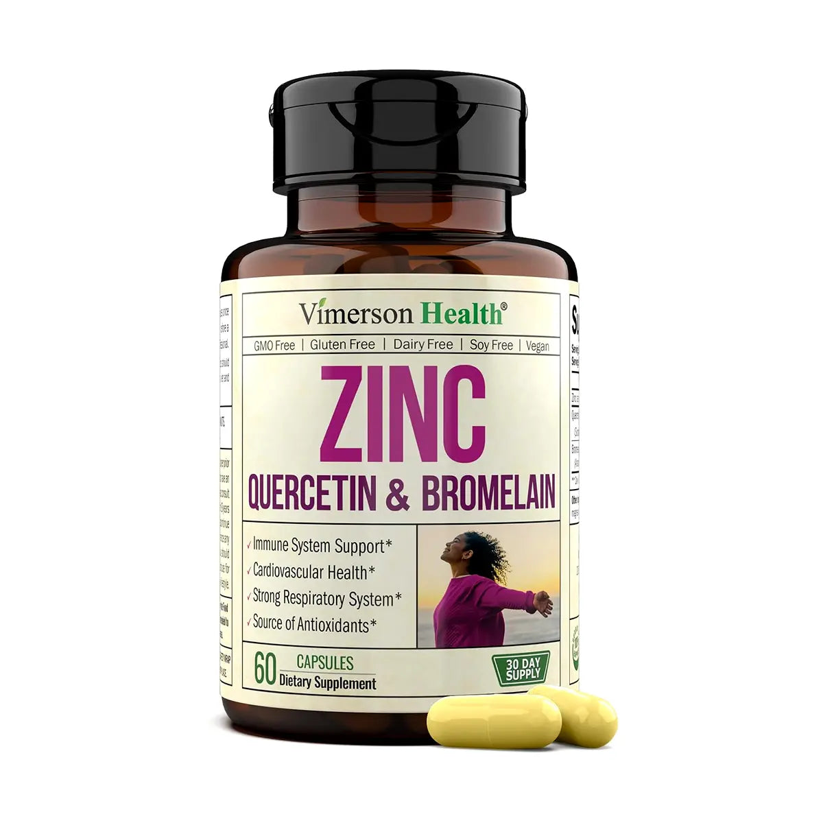 suplemento con zinc quercetina y bromelina