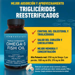 beneficios del suplemento de omega 3 de 2500 mg